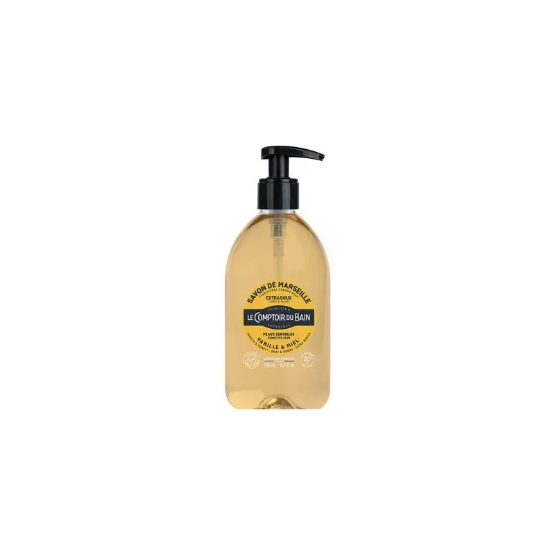 Le Comptoir du Bain – Savon de Marseille Vanille-Miel, 500 ml