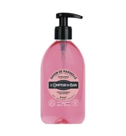 Le Comptoir du Bain – Savon de Marseille Rose, 500 ml