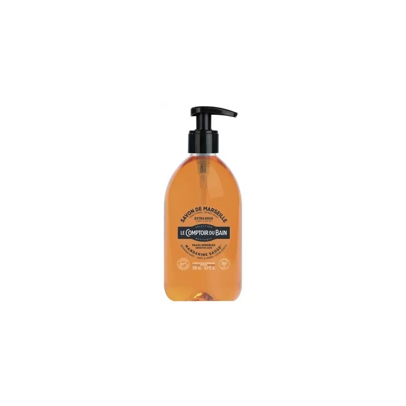 Le Comptoir du Bain – Savon de Marseille Mandarine-Sauge, 500 ml