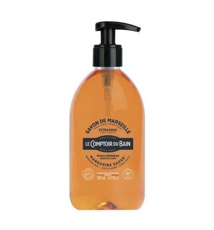 Le Comptoir du Bain – Savon de Marseille Mandarine-Sauge, 500 ml