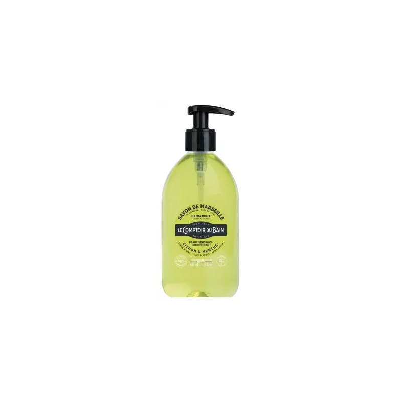 Le Comptoir du Bain – Savon de Marseille Citron & Menthe, 500 ml