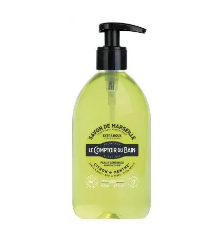 Le Comptoir du Bain – Savon de Marseille Citron & Menthe, 500 ml