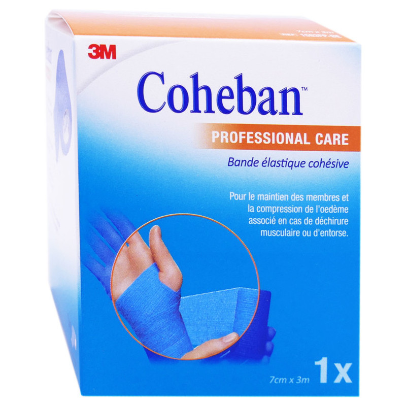 Coheban – Bande Élastique Cohésive Professional Care, 7 cm x 3 m