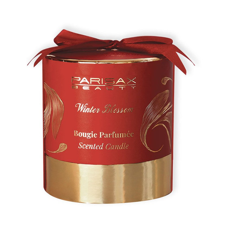 Bougie parfumée – Pivoine & Baies Roses, 9 x 9 cm