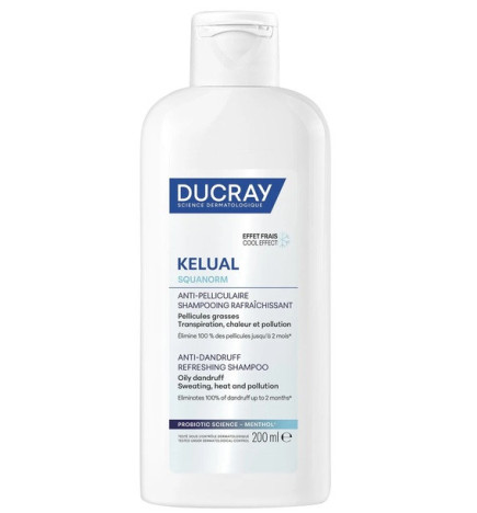 Ducray – Shampooing Anti-Pelliculaire Rafraîchissant Kelual Squanorm, 200 ml
