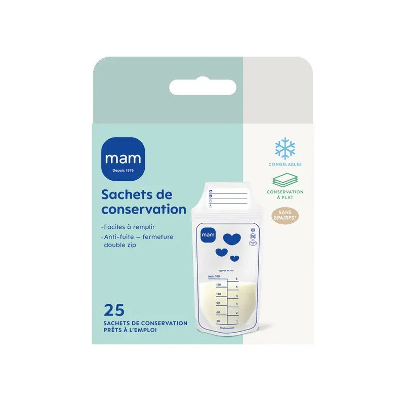 Mam – Sachets de Conservation du Lait Maternel, 180 ml