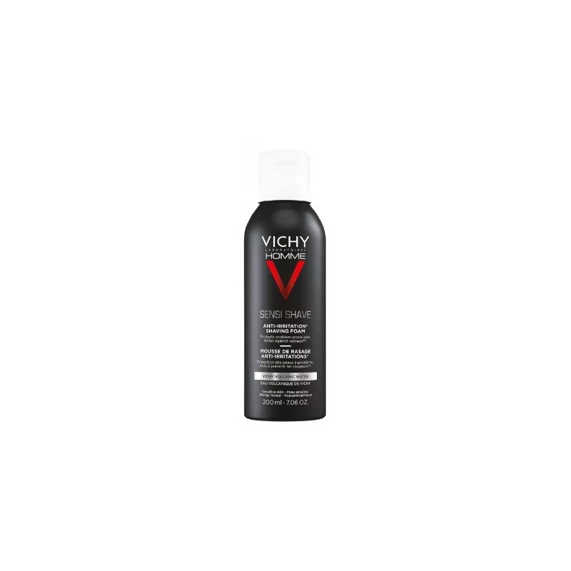 Vichy – Homme Sensi-Shave Mousse de Rasage Anti-Irritations, 200 ml