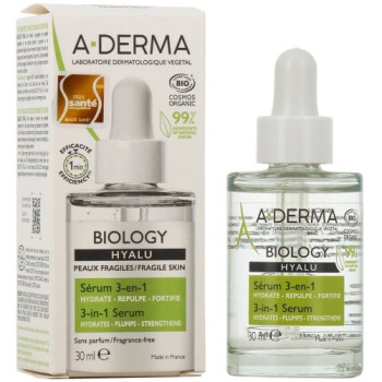 A-Derma – Hyalu-Sérum 3 en 1 Biology, 30 ml