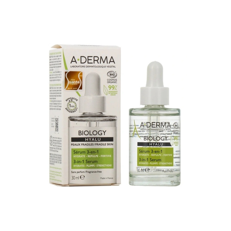 A-Derma – Hyalu-Sérum 3 en 1 Biology, 30 ml