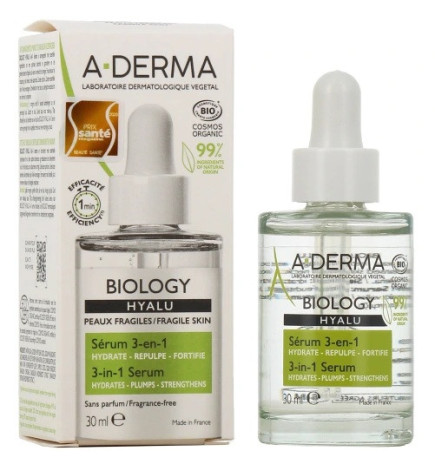 A-Derma – Hyalu-Sérum 3 en 1 Biology, 30 ml