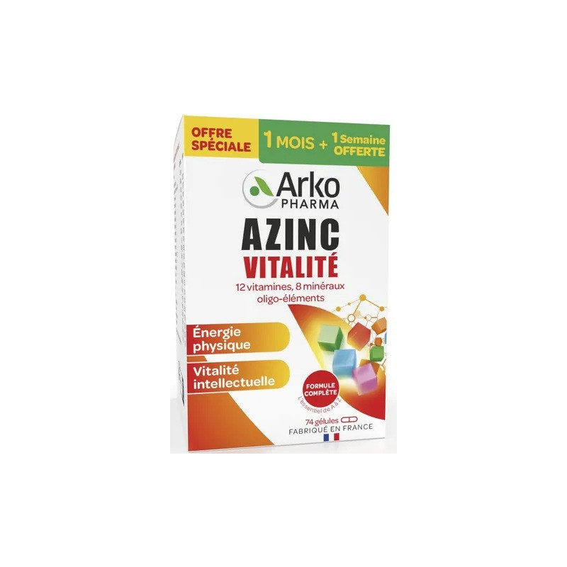 Arkopharma – Azinc Vitalité, 60 gélules