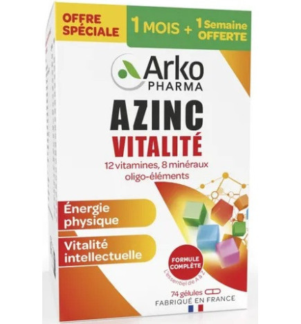Arkopharma – Azinc Vitalité, 60 gélules