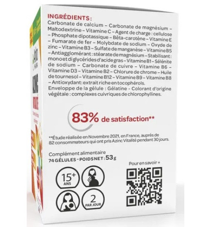 Arkopharma – Azinc Vitalité, 60 gélules