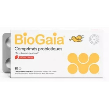 BioGaia – Comprimés Probiotiques Protectis Fraise, 10 comprimés