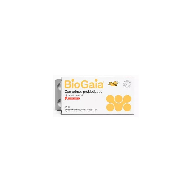 BioGaia – Comprimés Probiotiques Protectis Fraise, 10 comprimés
