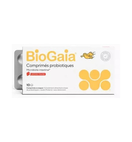 BioGaia – Comprimés Probiotiques Protectis Fraise, 10 comprimés