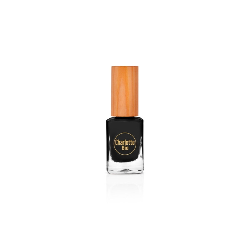 Charlotte Bio – Vernis à ongles couleur noir, 10 ml