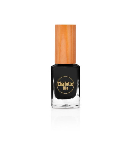 Charlotte Bio – Vernis à ongles couleur noir, 10 ml