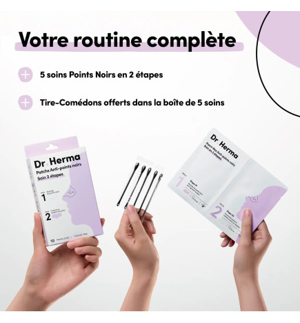 Dr Herma – Patchs Anti-Points Noirs 2 étapes, x1