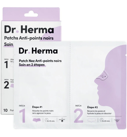 Dr Herma – Patchs Anti-Points Noirs 2 étapes, x5
