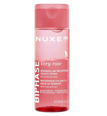 Nuxe – Démaquillant Waterproof Yeux & Lèvres Very Rose, 100 ml