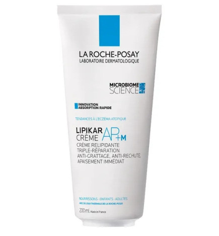 La Roche-Posay – Lipikar AP+M Crème Peaux Tendance Eczéma Atopique Visage & Corps, 200 ml