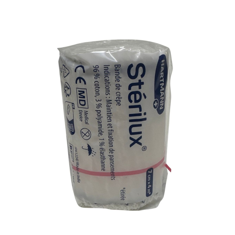 Hartmann – Bandage Stérilux Bande de Crêpe, 7 cm x 4 m