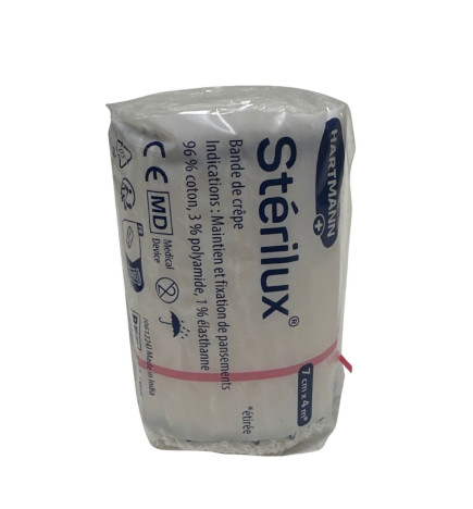 Hartmann – Bandage Stérilux Bande de Crêpe, 7 cm x 4 m