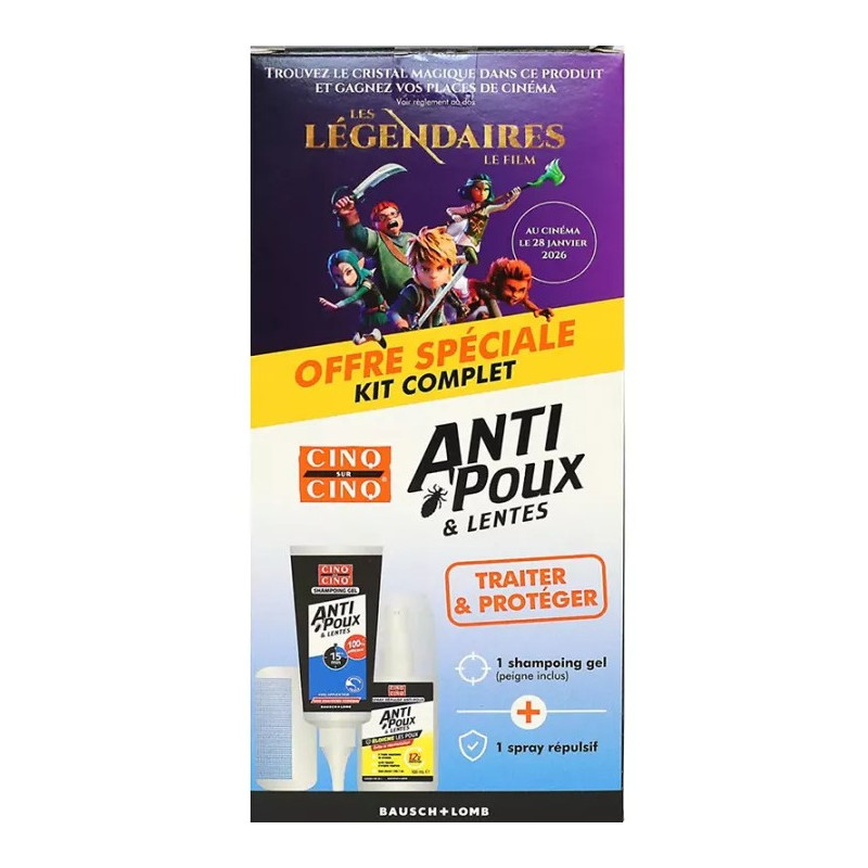 Cinq sur Cinq – Spray Répulsif Poux & Lentes, 100 ml