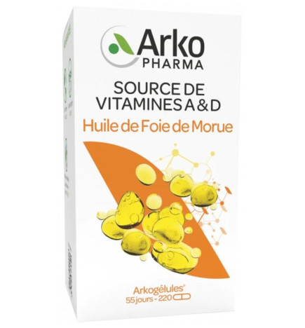 Arkopharma – Arkogélules Huile de Foie de Morue, 220 capsules