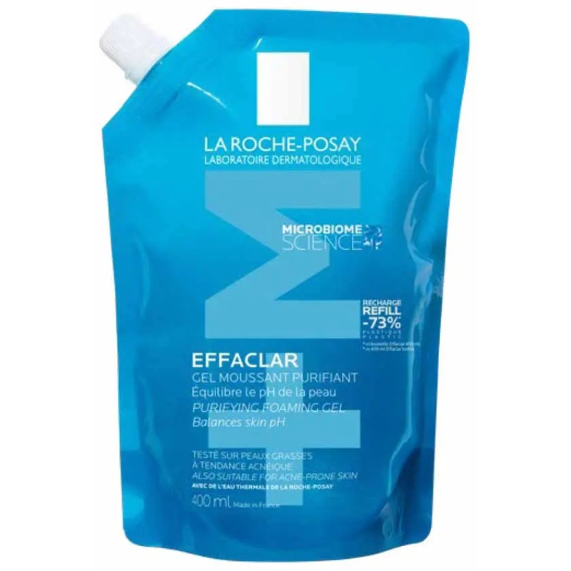 La Roche-Posay – Effaclar Gel moussant purifiant Écorecharge, 400 ml