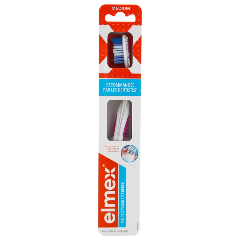 Elmex – Brosse à dents Nettoyage Intense Medium, 1 unité