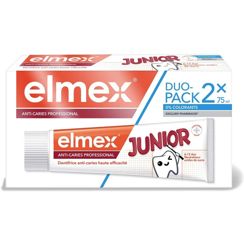 Elmex – Anti-Caries Professional Junior Duo Pack, 2×75 ml