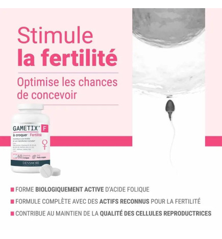 Densmore – Gametix F Fertilité Femmes à croquer, 60 comprimés