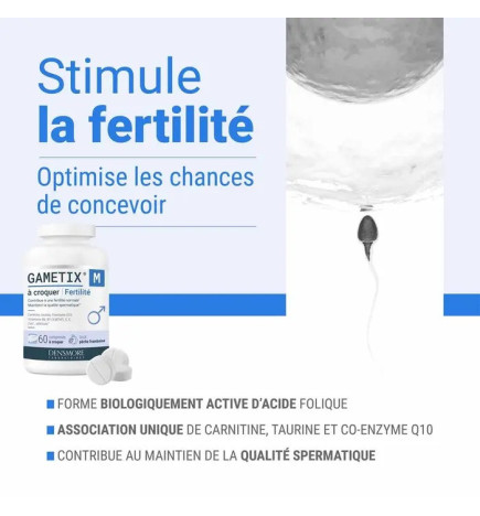 Densmore – Gametix M Fertilité Hommes à croquer, 60 comprimés