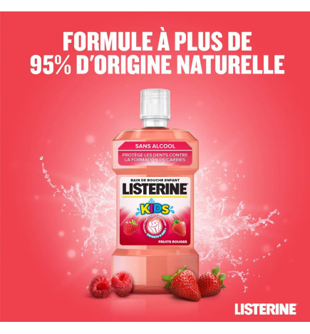 Listerine – Bain de bouche Kids Fruits Rouges, 500 ml