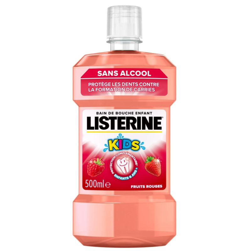 Listerine – Bain de bouche Kids Fruits Rouges, 500 ml