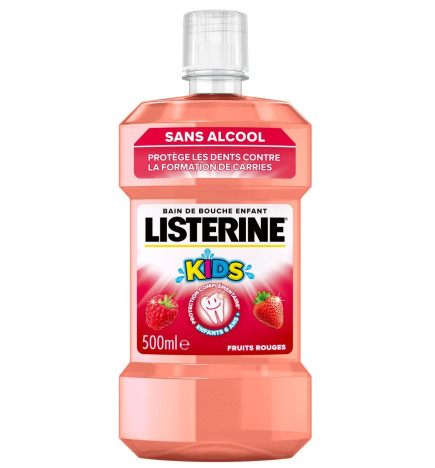 Listerine – Bain de bouche Kids Fruits Rouges, 500 ml