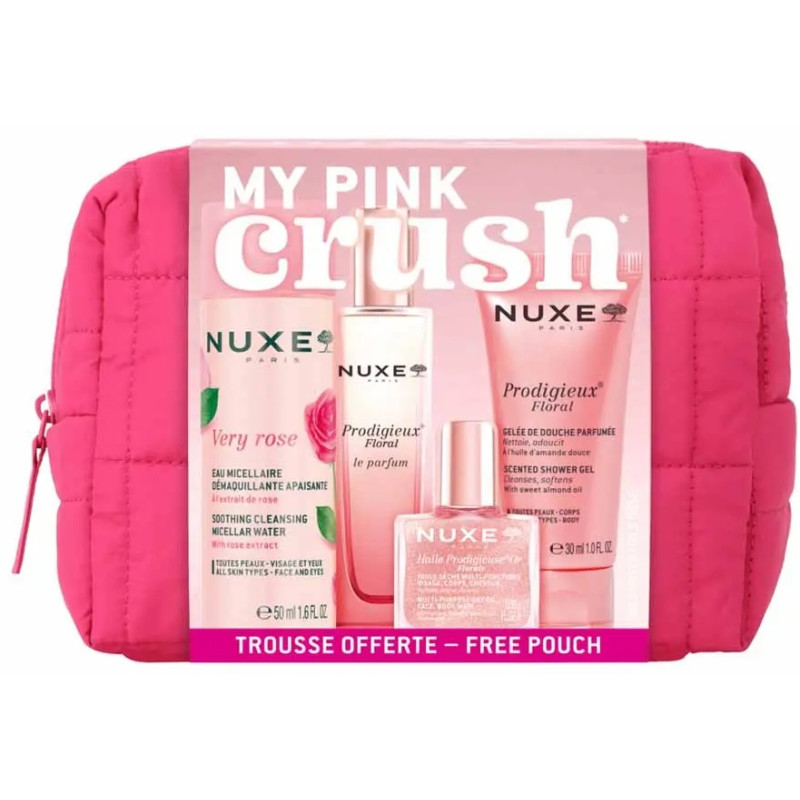 Nuxe – My Pink Crush Trousse Florale, 4 soins voyage