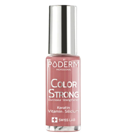 Poderm – Color Strong Vernis durcisseur teinte Bois de Rose, 8 ml