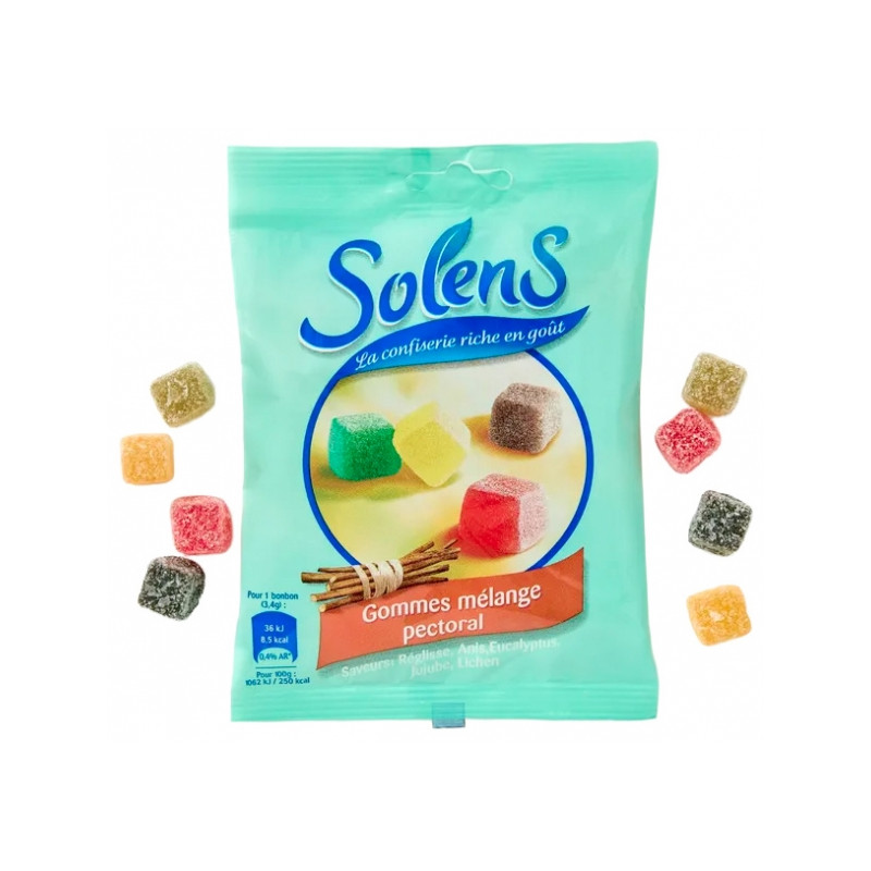 Solens – Gommes mélange pectoral, 100 g