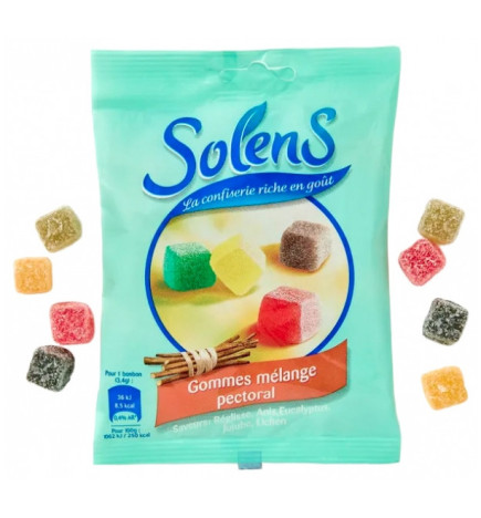Solens – Gommes mélange pectoral, 100 g