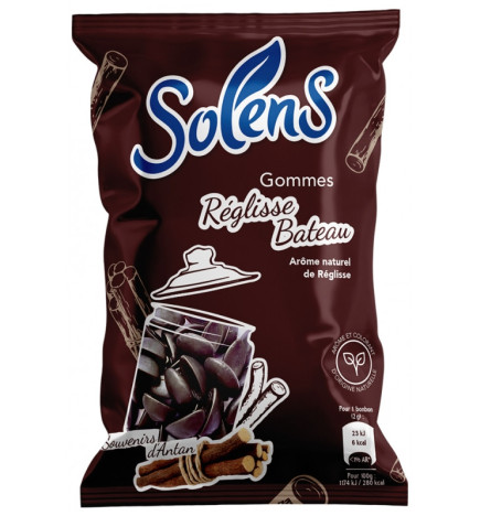 Solens – Gommes réglisse bateau, 100 g