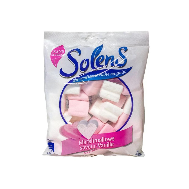 Solens – Marshmallows saveur vanille sans sucres, 90 g