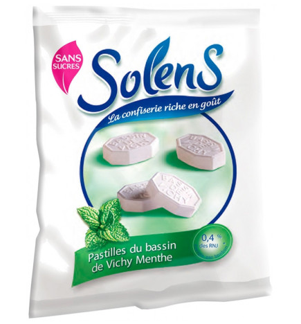 Solens – Pastilles du bassin de Vichy menthe sans sucre, 100 g