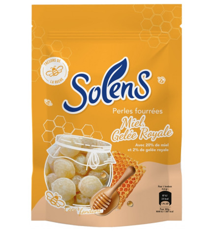 Solens – Perles fourrées miel et gelée royale, 100 g