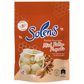 Solens – Perles fourrées miel pollen et propolis, 100 g