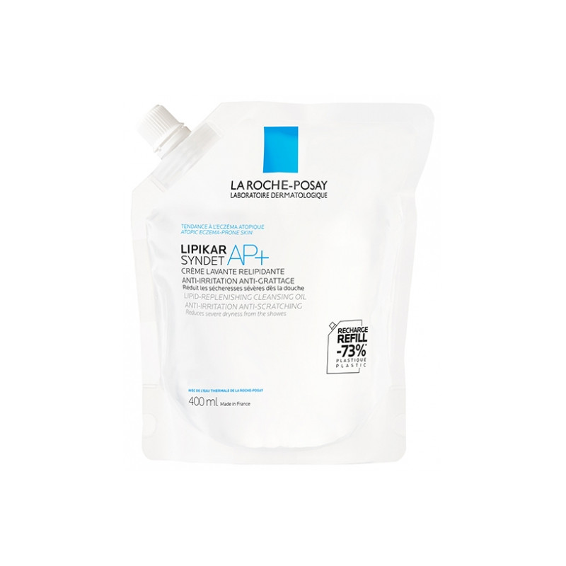 La Roche-Posay – Lipikar Syndet AP+ éco-recharge, 400 ml