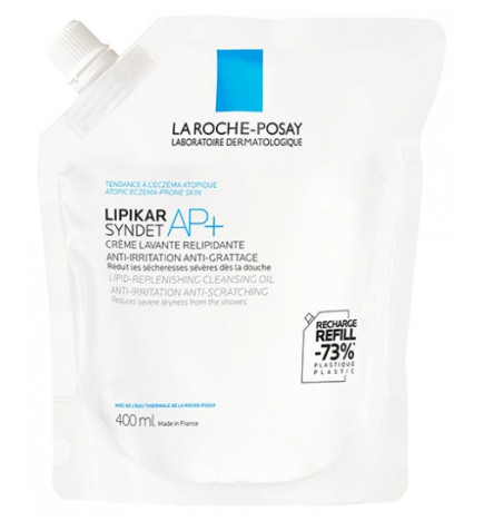 La Roche-Posay – Lipikar Syndet AP+ éco-recharge, 400 ml