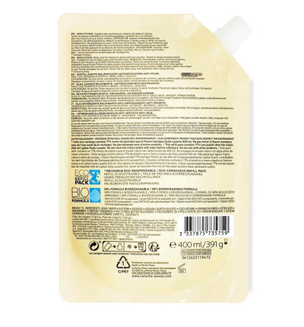 La Roche-Posay – Recharge Huile lavante AP+ Lipikar, 400 ml